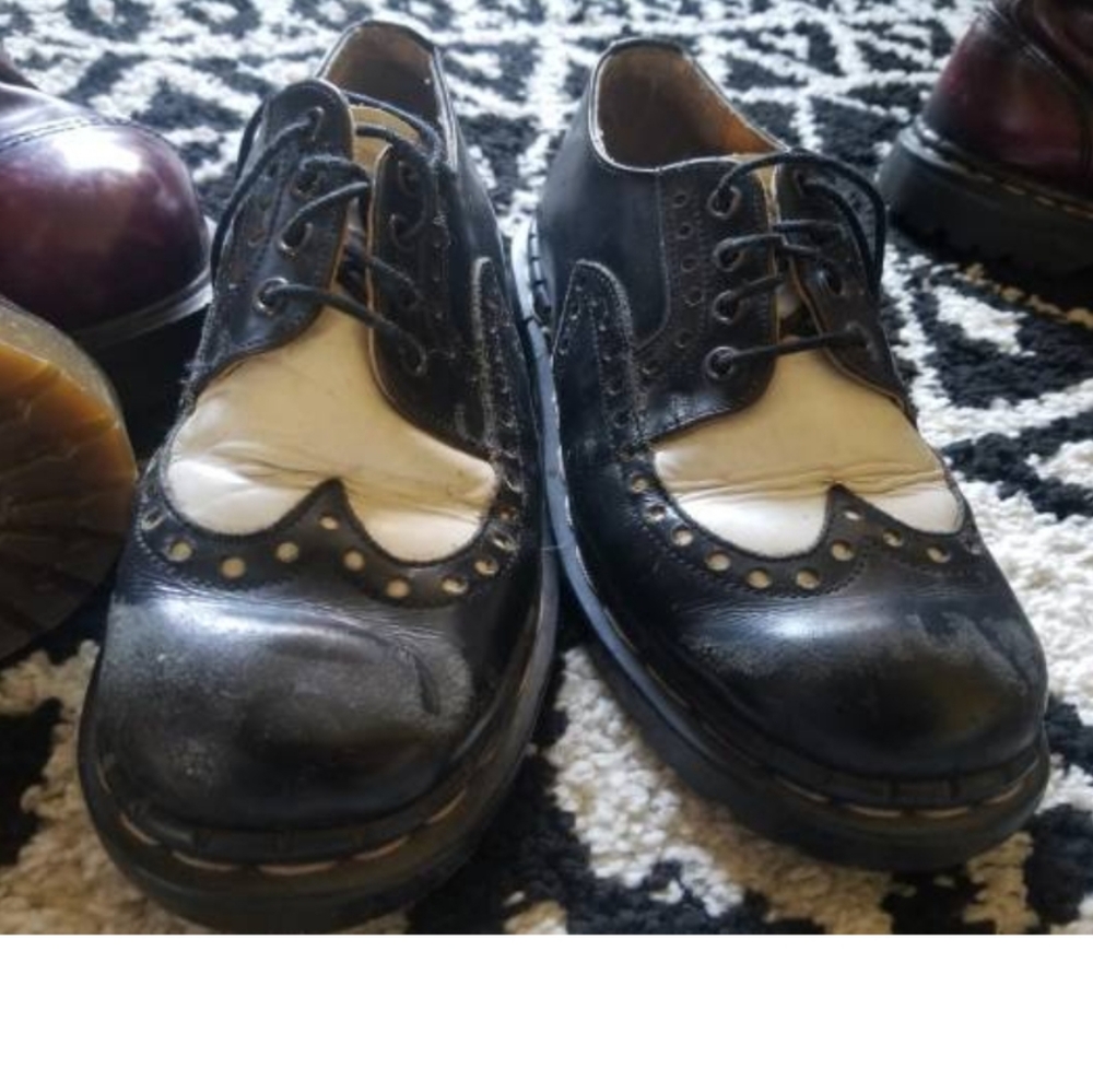 Grip fast two tone winged 4 eye boots/shoe